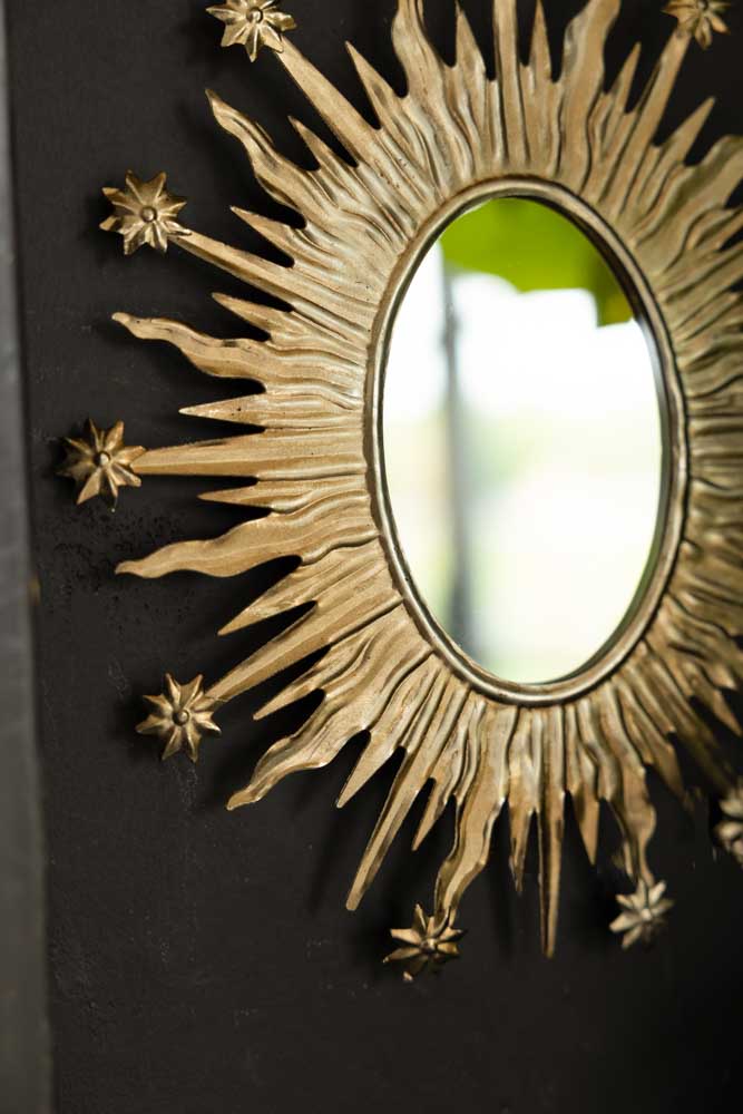 Antique Silver Sunburst & Stars Mirror - Image 6