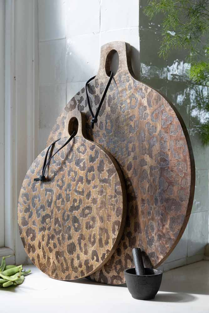 Leopard Print Mango Wood Serving Board - Small - Image 3