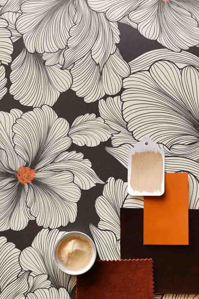 Rockett St George Bohemian Bloom Monochrome Wallpaper - Image 11