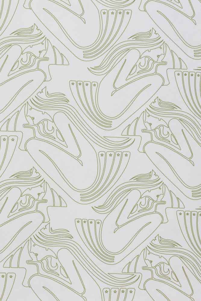 Rockett St George Deco Nymph Parchment Wallpaper - Image 3