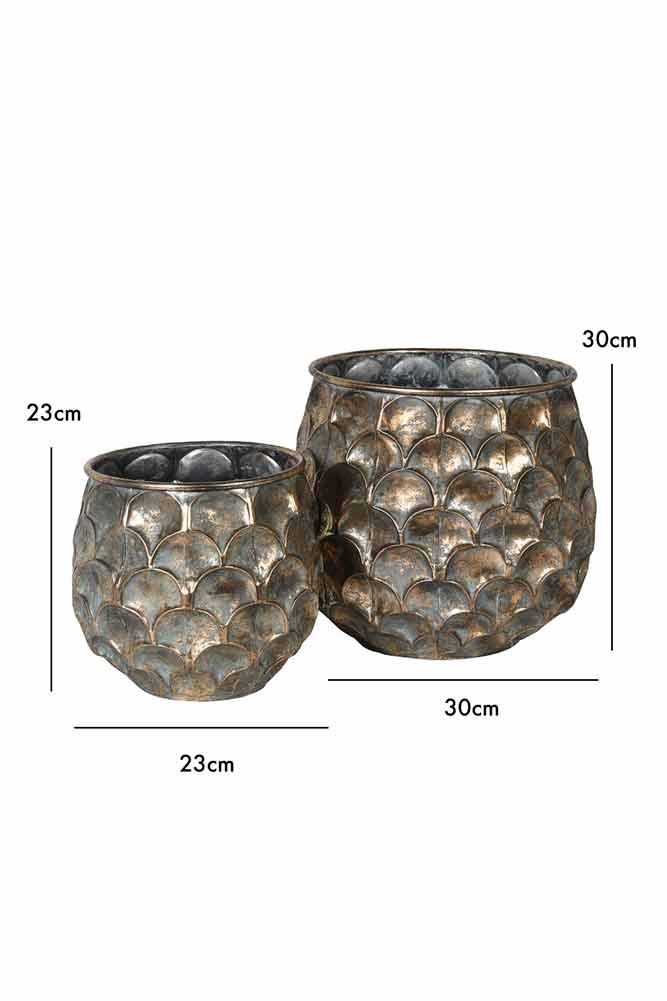Set Of 2 Petal Effect Planters - Image 6